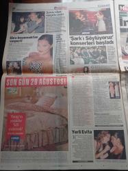 Hürriyet Gazetesi - 22 Ağustos 1998 - Usame Bin Ladin Saddam Hüseyin'in Yerini Aldı - Mustafa Denizli Başbaşa Görüşen Haluk Ulusoy Rıza Çalımbay Konusunda Yumuşadı - Hillary Clinton'dan Eşi Bill Clinton'a Lanet Olası Aptal - Alaattin Çakıcı ABD Başkonsolosluğu Yetkililerini De Tehdit Etti - ABD Usame Bin Ladin'i Böyle Vurdu - Süleyman Demirel Teröre Karşı Bir Şey Söyleyemeyiz