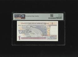 Bir Yeni Türk Lirası 1 YTL  P216 2005 PMG 67 EPQ SUPERB GEM UNC S/N A01 749455 8. EMS 1. Tertip