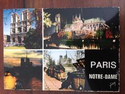 ŞEHİR KARTPOSTALI, FRANSA PARİS NOTRE-DAME KATEDRALİNDEN FOTOĞRAF KARELERİ, ARKASI YAZILMAMIŞ, RENKLİ, 10 X 15 CM EBADINDA