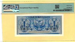 ENDONEZYA Indonesia 1 Rupiah 1956 P 74 Superb Gem UNC PMG 67 EPQ (TK 15 415) ÇİL