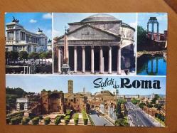 Efemera - ŞEHİR KARTPOSTALI, İTALYA ROMA ŞEHRİNDEN TARİHİ YAPILARIN ÇEŞİTLİ FOTOĞRAFLARI, ARKASI YAZILMAMIŞ, RENKLİ, 10 X 15 CM EBADINDA - kitantik - kitaLog