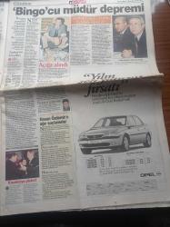 Hürriyet Gazetesi - 16 Aralık 1998 - Madonna Sözünü Tutamadı Yine Soyundu - Galatasaray İle Beşiktaş Ligin Erteleme Maçında Kapışıyor - Hakan Şükür - Mudurnuspor Üç Halterciyi 750'şer Tavuk Verip Renklerine Kattı - Narkotik Şube Müdürü Ferruh Tankuş Görevinden Alındı - Armatör İhsan Kalkavan Deniz Nakliyat İhalesine Fesat Karıştırmaktan Gözaltına Alındı - İzmir'de Bulunan Ceset Yeşil'e Mi Aitti - Deniz Baykal Bülent Ecevit Görüşmesinde Anlaşma Olmadı