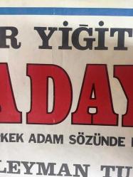 ERKEK ADAM SÖZÜNDE DURUR (KABADAYI), 1967, FİLM AFİŞİ / POSTERİ - BÜYÜK BOY - ORİJİNAL - 100 X 69 cm EBADINDA -  Original Turkish Big Size Movie Poster -  Mehmet Aslan, Süleyman Turan, Baki Tamer, Nilüfer Aydan, Muhterem Nur, Tamer Yiğit, Mehmet Aslan,