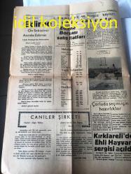EDİRNE SESİ GAZETESİ YEREL TAŞRA BASINI ---28 EYLÜL 1963 -Edirne mize Müjdeli Haberler --Selimiye etrafı için bir milyon  zirai  yüksek  okul  Havsa -Keşan Yolu Edirne 1. sınıf  turistik  bölge ---Başbakan İsmet İnönü 'nün Edirnelilere Hitabı --Başbakan Edirne den Ayrıldı -Hamidiye  ve Urgaz Köyleri  Yola Kavuştu --Çorlu da seçim için  hazırlıklar --Koca Yusuf  ve Kırkpınar  Güreşleri Yazan :Aziz Akıncan --Bazı derneklerin  kapatılmaları isteniliyor -Gübrenin rolü Çorlu Zirai Donatım Kurumunun Çalışmaları --Ayçiçeği Küspesi :İzzettin Gökmen --