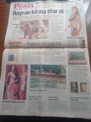 Posta Gazetesi - 17 Ağustos 1998 - Kulüpte Derin Düğün - Mehmet Ağar'ın Oğlu Tolga Ağar Bugün Evleniyor Nikâh Şahitleri Süleyman Demirel Kenan Evren - Beşiktaş'ta Bir Star Perulu Del Solar - Amokachi'den Beşiktaş'a Övgü - Ajda Pekkan'dan Görüntülü Telefon Yer Getirecek Bir Şirketle 550 Milyarlık İmza - Fikret Otyam Eserinden Kopya Çektiği İddiası İle Kenan Evren'e Dava Açtı - Mesut Yılmaz - Bill Clinton Monica Lewinksy İle İlişkini İtiraf Edecek