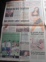Gözcü Gazetesi - 25 Ağustos 1998 - Başsavcı Vural Savaş Kayıp 1 Trilyon İçin Necmettin Erbakan'a Dava Açtı - Hülya Koçyiğit - Cihan Ünal - Beşiktaşlı Alpay Özalan'a Tarihi Ceza - Trabzonspor Mucize Peşinde - Halis Toprak'a 5 Trilyonluk Nispet Gülücükleri - Genelkurmay Başkanı Orgeneral İsmail Hakkı Karadayı'nın Son MGK'sında İrtica Ve Mafya Konuşuldu - Kırmızı Pasaport Veren MİT'çi Yavuz Ataç'ın Alaattin Çakıcı'nın Kız Kardeşine Nikâh Şahitliği Yaptığı Ortaya Çıktı - Mesut Yılmaz