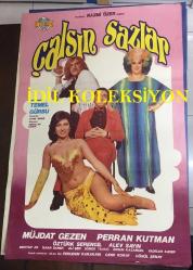 ÇALSIN SAZLAR, 1984,  FİLM AFİŞİ / POSTERİ - BÜYÜK BOY - ORİJİNAL - 100 X 68 cm EBADINDA - Original Turkish Big Size Movie Poster - Temel Gürsu,  Sadık Şendil, Kandemir Konduk, Müjdat Gezen, Sümer Tilmaç, İlhan Daner, Ali Şen, Mehtap Ar, Öztürk Serengil, Alev Sayın, Cenk Koray, Perran Kutman, Nazmi Özer, Abdullah Gürek, - EMEK FİLM