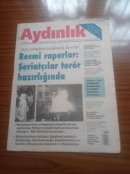 Aydınlık Gazetesi - 21 Haziran 1998 - Kurucusu Şefik Hüsnü - Doğu Perinçek - Asıl Amaçları Teokratik Devrim Resmi Raporlar Şeriatçılar Terör Hazırlığında - Eyleme Hazırlanan Tarikatlar - Nakşibendi Tarikatı -  İskenderpaşa - Kaplancılar - Süleymancılar - Hizbullahçılar - Tansu Çiller'ci Şeyh Selahattin Özgündüz Azerileri Birbirine Kırdırıyor - Kardemir'i Özeleştirme Kararı İptal Edildi