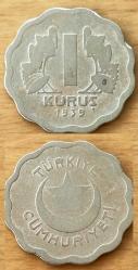 1939 Yılı Türkiye Papatya 1 Kuruş
