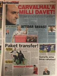Milliyet Gazetesi , 10 Kasım 2011 , Mustafa Kemal Atatürk , Yalçın Karadeniz, Carlos Carvalhal, Mehmet Çiftçi, Tayfur Havutçu, Serdar Sarıdağ, Filipa, Guti Hernandez, Ahmet Akpınar, Kadir KıQuaresma'ya Eleştiri, Carvalhal'a Milli Davet, İktidar Savaşı, Paket Transfer, Üç Günlük İzin Bitti, Tek Şikayeti Maç Trafik, Servet Tehlikede, Borriello İddiası, Berbatov Savaşı, Mesai Başladı, Gururlu Ama Biraz Rahatsız,lıç, Yiğit Gökoğlan, Hüseyin Tok, Servet Çetin, Unai Aysal, Dimitar Berbatov, Sadri Şener, Quaresma'ya Eleştiri, Carvalhal'a Milli Davet, İktidar Savaşı, Paket Transfer, Üç Günlük İzin Bitti, Tek Şikayeti Maç Trafik, Servet Tehlikede, Borriello İddiası, Berbatov Savaşı, Mesai Başladı, Gururlu Ama Biraz Rahatsız,Muhammet Yüksel, Kılıç Ali, Hasan Rıza, İsmail Hakkı, Dr. Akil Muhtar, Dr. Mehmet Kamil, Dr. Sureyya Hidayet, Dr. Abravaya, Mehmet, Ridvan, Binnaz Hanım, Can Dündar, Prof. Dr. Erdik, Prof. Dr. Mustafa Erdik, Doğan Kalafat, Evrim Aydın