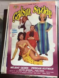 ÇALSIN SAZLAR, 1984,  FİLM AFİŞİ / POSTERİ - BÜYÜK BOY - ORİJİNAL - 100 X 68 cm EBADINDA - Original Turkish Big Size Movie Poster - Temel Gürsu,  Sadık Şendil, Kandemir Konduk, Müjdat Gezen, Sümer Tilmaç, İlhan Daner, Ali Şen, Mehtap Ar, Öztürk Serengil, Alev Sayın, Cenk Koray, Perran Kutman, Nazmi Özer, Abdullah Gürek, - EMEK FİLM