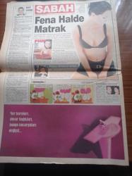 Sabah Gazetesi - 1 Ekim 1998 - Zerrin Özer'den Tecavüz İtirafı - Mehmet Eymür Pislikleri Açıklayacağım - Gonca Uyanık'tan Çankaya Önünde Çıplak Protesto - Sırplar Kosova'da Katliam Yapıyor - İşte Kürt Belgesi - Galatasaraylı Hagi Athletico Bilbao'yu Dağıttı - Şampiyonlar Ligi - İtalya'ya Ambargo Gündemde