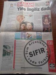 Sabah Gazetesi - 22 Temmuz 1998 - 1999 Futbolcuların Vergi Yılı Olacak - Sıktın Artık Okocha - Hakan Şükür - Sibel Can - Sezen Aksu - Hüsamettin Cindoruk Krizi - DTP Lideri Hüsamettin Cindoruk Bu Hükümet Tükendi - Bülent Ecevit - Deniz Baykal -  Mesut Yılmaz - ABD Ticaret Temsilcisi Çin Bebeklerini Ülkesine Sokmadı - Hasan Cemal