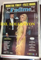 FADİME, 1970, FİLM AFİŞİ / POSTERİ - BÜYÜK BOY - ORİJİNAL - 100 X 68 cm EBADINDA - Original Turkish Big Size Movie Poster - Türker İnanoğlu, Fuat Özlüer, Kartal Tibet, Filiz Akın, Necdet Tosun, Gülgün Erdem, Cihangir Gaffari, Sevgi Can, Mansur Türkmen, Çetin Gürtop, Mehmet Bozkuş, Mualla Süer, Cevat kurtuluş, BOĞAZİÇİ FİLM