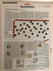Milliyet Cumartesi Bulmaca Gazetesi , 5 Kasım 2011 , Zeka Oyunları, Kakuro, Sudoku, Güncel Bulmaca, Kolay bulmaca, Uzman Bulmaca, Sözcük Yerleştirmece, Zeka Oyunları, Çapraz Bağlar, Mozaik , Futoshıkı , Hadise , Teoman