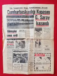 Cumhuriyet Gazetesi - 12 Haziran 1972 - Kıbrıs, Bülent Ecevit, CHP, Cumhurbaşkanlığı Kupasını Galatasaray Kazandı - Tam Gazete