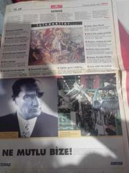 Milliyet 75. Yıl Gazetesi - 29 Ekim 1998 - Atatürk Kürsüde - Bedri Rahmi Eyüboğlu - Suna Kan - Ara Güler - Naim Süleymanoğlu -Cumhuriyet'in 75. Yılı - Falih Rıfkı Atay - Anayasa Komisyonu Egemenlik Ulusundur - TBMM Birinci Dönem - Tefik Rüştü Aras - Refik Koraltan - Ali Kılıç - Ve Osmanlı Gidiyor - Vahdettin Malta'da- 27 Mayıs Ve Sonrası - Anayasaya Laiklik İlkesi - Adnan Menderes - 12 Eylül - Kenan Evren - Süleyman Demirel - Turgut Özal - Almanya'ya Tarihî Değiştiren Göç