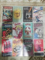 12 li set halinde mini poster kart postal tablo duvar süs ü afiş tanıtım kart ları vintage aksesuar promosyon reklam Hediyelik dekorluk retro tasarım hobi koleksiyon dekor hediye nostalji oda ofis süslemesinde