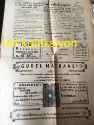 UŞAK  GÜREL GAZETESİ  YEREL TAŞRA BASINI ---6 Ağustos 1957 Yıl :2 Sayı :385--Meşhur ilim adamlarına göre Türk tütünü  kanser yapmıyor --Çok yüksekten  uçan uçaklara karşı  yeni silahlar  kullanılıyor --Kalkınan Türkiye Sergisi Afyon  Garda Açıldı --İslam Dini -Al.Ço ya Açık Cevap --Çalışma vekaleti iş ve işçi bulma kurumu Uşak Ajanlığının  aranan işçiler - Suni  zelzele yapıldı --
