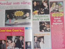 Dolce Haftalık Aktüalite Sinema Tiyatro Müzik ve Magazin Dergisi - 12 Mart 2000 - İbrahim Tatlıses - Ebru Yaşar - Derya Tuna - Ebru Demircan - Serdar Ortaç - Funda Gürdağ - Ece Erken - Seren Serengil - Cem Özer - Duygu Cingöz - Cem Baba - Önder Fırat - Tayfun Bozkuş - Özge Şenocak - Kubat - Atilla Saral - Esra Balamir - Cem Hakko - Ayşegül Cinisli - Bedri Deren - Meltem Hakarar - Avi Behar - Ömer Dinçkök - Gözde Tan - Ercan Canmutlu - Siren Canmutlu - Şifo Mehmet - Funda Barın - Erol Simavi - Şen Akçit - Selçuk Gerede - Güngör Denizaşan - Tuğba Özay fotoğraf ve haberi - Dergi Tam Değildir Sadece 12 Sayfası Mevcuttur