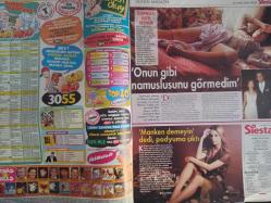 Siesta Haftalık Aktüalite Sinema Tiyatro Müzik ve Magazin Dergisi - 12 Kasım 2006 - Aylin Coşkun - Sibel Kekilli - Ömer Uğur - Tuba Ünsal - Yıldız Tilbe - Seray Sever - Deniz Seki - Faruk Turgut - Petek Dinçöz - Deniz Akkaya - Ziya Kürküt - Safiye Soyman - Faik Öztürk - Tuba Ünsal - Devrim Yalçın - Aylin Coşkun - Yağmur Atacan - Pınar Altuğ - Özgü Namal - Talat Bulut - Murat Han - Meryem Cemal - Emre Altuğ - Çağla Şikel - Anna Babkova - Hakan Tankut - Tuğçe Kazaz - Mazhar Alanson - Biricik Suden - Dilek Ertek - Yasemin Kamhi - Volkan Büyükhanlı - Sedef Yılmabaşar - Siren Ertan - Ayla Dümer - Müge Dümer - Ercan Canmutlu - Yiğit Karaahmet - Arzu Yanardağ - Gökhan Kimsesizcan Şebnem Schaefer - Demet Akalın - Serdar Ortaç - Teoman - Kıraç - Funda Arar - Cosmokura Estetik Saç Reklamı fotoğraf ve haberi - Tam Takım Dergi