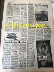 ANKARA KISMET GAZETESİ YEREL TAŞRA BASINI---25 Kasım 1956 Yıl :1 Sayı :30--Eden B.Milletler Kararını Reddetti --Dünya Ufkunu Karartan  Bulutlar :Ekrem İrge --Türkiye de Komünist Partisi  Kurmağa Kalkışanların  Mahkemesine  Başlandı --Paranın  kıymeti  neden değişir :Piraye Bigat --Nobel armağanı ve memleketimiz --Sinema :Brigitte Bardot --Soprano Ferhan Onatla Konuşma -Gina 'nın başına  gelenler --Ecelin Geldi Venedikli  --Doğu Almanya da adaleti gülünç hale sokan  kadın  