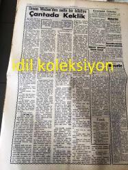 ANKARA KISMET GAZETESİ YEREL TAŞRA BASINI---7 Ocak 1957 YIL :1 Sayı :39----Geçirdiğimiz Kanlı Yıl : Makarios Kıbrıs Anayasası İçin Müzakereleri Red Etti --Komünist Liderler Moskova da toplanacak  Komünist Çin Başbakanı  Enlai  Moskova 'ya Gidiyor --Bağdat Paktı B.Bakanları Ocak Sonunda Toplanıyor --Piyade Daire Başkanı :Kemal Akkurt --Miss Amerika ile Evlenmeyiniz --Dostumuz Mimar  Bonatz Nermin Abadan --Doğum sınırlanmalı mı? Numan Özdemir --Kadınlara ufak bir kaç  tavsiye temizlik  şıklığı ilk şartıdır --Bazı memleketlerde  ana sütü bankaları kurulmağa başlandı --Kıbrıs ta pervasızca işlenen cinayetler --Tunus 'un Orta -Doğu daki Durumu  A.Vefik Kalkan ---Orsan  Welles  den Nefis Bir Hikaye  Çanta da Keklik ---Spartak Nihayet Galatasaray  Yenildi --Atletizm Federasyonu Kuruldu --