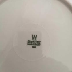 Antika alman malı tabak 24 cm balık desenli