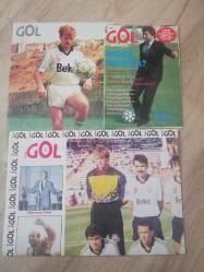 ÖNSPOR GOL DERGİSİ 1991 4.SAYI DEV BEŞİKTAŞ - TRABZONSPOR POSTERLİ, ZEYER VE LİĞ FİKSTRÜ, MEHMET ALİ YILMAZ SÜLEYMAN SEBA DOKSANLAR NOSTALjİ