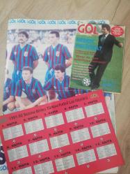 ÖNSPOR GOL DERGİSİ 1991 4.SAYI DEV BEŞİKTAŞ - TRABZONSPOR POSTERLİ, ZEYER VE LİĞ FİKSTRÜ, MEHMET ALİ YILMAZ SÜLEYMAN SEBA DOKSANLAR NOSTALjİ