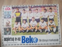 ÖNSPOR GOL DERGİSİ 1991 4.SAYI DEV BEŞİKTAŞ - TRABZONSPOR POSTERLİ, ZEYER VE LİĞ FİKSTRÜ, MEHMET ALİ YILMAZ SÜLEYMAN SEBA DOKSANLAR NOSTALjİ