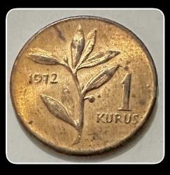 1972 - 1 KURUŞ (TCM972) “BAKIR” ÇİL Natürel