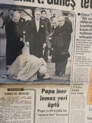 Son Havadis Gazetesi, 29 Kasım 1979 Tarihli, Papa'nın Türkiye Ziyareti Manşetli.