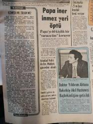 Son Havadis Gazetesi, 29 Kasım 1979 Tarihli, Papa'nın Türkiye Ziyareti Manşetli.