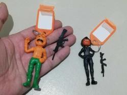 Fortnite figür oyuncak anahtarlık set. aksesuarları ve fotoğraf çerçevesi plastik anahtarlıklarda hediye hepsi birlikte