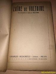 ZAİRE DE VOLTAİRE - Emilia Berra - Charles Signorelli Editeur - Fransızca Kitap (VOLTAIRE'Lİ ZAIRE) Hafif Yıpranmalar Mevcut