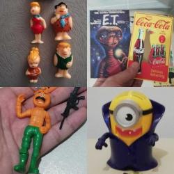 Taş Devri Fred Barni Çakıl Wilma figür oyuncak. Fortnite figür anahtarlık. Minions büyük boy kutusunda figür. E.T. ve Coca-Cola tanıtım kart mini afiş poster koleksiyon dekor hediye nostalji tasarım süs hobi eğlence vintage aksesuar promosyon reklam Hediyelik dekorluk retro