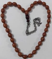 OSMANLI DÖNEMİ OBJEDEN YAPILMA AÇIK KAHVERENGİ MUHTEŞEM SIKMA KEHRİBAR TESPİH GÜMÜŞ PÜSKÜLLÜ KARTAL FİGÜRLÜ F2AA1R1 NADİR