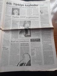 Yeni Şafak Gazetesi - 1 Aralık 1998 - Ahmet Taşgetiren - İsmet Özel - Baliçbahçe - Trabzonspor Liderliğe Göz Dikti - Başörtüsü Çankaya Yolunda - ABD'nin Sırp Canisi Miloseviç'i Devirme Planı - Nazlı Ilıcak - Fazilet Partisi Olmadan Hükümet Senaryoları - Abdullah Gül'den Bülent Ecevit'e Sert Tepki - Süleyman Demirel