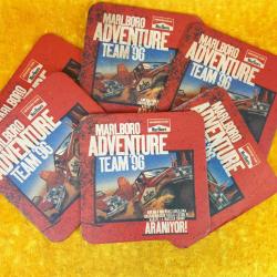 VINTAGE MARLBORO ADVENTURE TEAM 96 , OFF ROAD JEEP RESİMLİ MUKAVVA BARDAK ALTLIKLARI 6 ADET