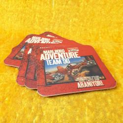 VINTAGE MARLBORO ADVENTURE TEAM 96 , OFF ROAD JEEP RESİMLİ MUKAVVA BARDAK ALTLIKLARI 6 ADET