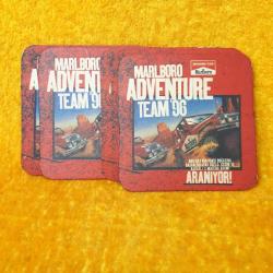VINTAGE MARLBORO ADVENTURE TEAM 96 , OFF ROAD JEEP RESİMLİ MUKAVVA BARDAK ALTLIKLARI 6 ADET