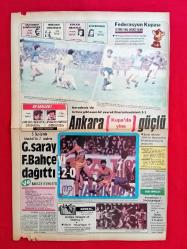 Tercüman Gazetesi Spor Sayfası - 8 Nisan 1982 - Galatasaray Fenerbahçe'yi Dağıttı 2-0 , Trabzonspor 1-1 Ankaragücü