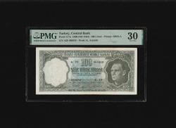 PMG 30 Yüz Türk Lirası 100 TL 1930 (ND 1964)  P 177a *** S/N A29 065838***  ÇT- Çok Temiz