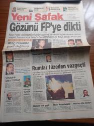 Yeni Şafak Gazetesi - 27 Ağustos 1998 - Ahmet Taşgetiren -  Nazlı Ilıcak - Recep Tayyip Erdoğan Yaptıklarımız Bazılarını Çıldırttı - İşbitirici Sedat Peker Cezaevinde - Balkan Şampiyonu Bisikletçimiz Erdinç Doğan - Fenerbahçe Başkanı Aziz Yıldırım UEFA'da Zirveye Oynanacağız : Başsavcı Vural Savaş Gözünü Fazilet Partisi'ne Dikti - Alaattin Çakıcı'ya Pasaport Veren MİT'çi Yavuz Ataç'ın Çin'de Aktif Görevler Üstlendiği Belirtildi - Abdullah Gül - Tansu Çiller - Rumlar S 300'den Vazgeçti