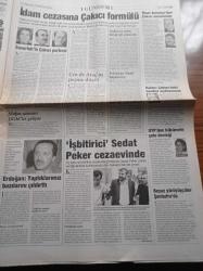 Yeni Şafak Gazetesi - 27 Ağustos 1998 - Ahmet Taşgetiren -  Nazlı Ilıcak - Recep Tayyip Erdoğan Yaptıklarımız Bazılarını Çıldırttı - İşbitirici Sedat Peker Cezaevinde - Balkan Şampiyonu Bisikletçimiz Erdinç Doğan - Fenerbahçe Başkanı Aziz Yıldırım UEFA'da Zirveye Oynanacağız : Başsavcı Vural Savaş Gözünü Fazilet Partisi'ne Dikti - Alaattin Çakıcı'ya Pasaport Veren MİT'çi Yavuz Ataç'ın Çin'de Aktif Görevler Üstlendiği Belirtildi - Abdullah Gül - Tansu Çiller - Rumlar S 300'den Vazgeçti