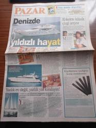 Yeni Yüzyıl Pazar Gazetesi -  5 Temmuz 1998 - Ali Poyrazoğlu - Kürşat Başar - Atilla Dorsay - Denizde Beş Yıldızlı Hayat - Zuhal Osman Atasoy - Sedef Kabaş - Ali Taciroğlu'nun Vefa Borcu - İbrahim Tatlıses - Sibel Can - Hande Ataizi - Pazar Oyun - - Gemici Bağları - Plajların Yıldızı Bikini - Mehveş Evin - Beşiktaş'ta Boğaz Manzaralı Genç Bir Lokal Vogue - Gusto Engin Akın - Deniz Ziya Temeltaş