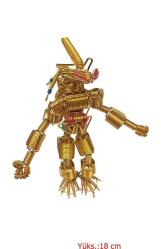 Alien Robot - Alüminyum sarı telden, el yapımı