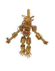 Alien Robot - Alüminyum sarı telden, el yapımı