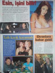 Dolce Haftalık Aktüalite Sinema Tiyatro Müzik ve Magazin Dergisi - 14 Mayıs 2000 - Erdal Acar - Mehmet Ali Erbil - Metin Şen - Aslı Gümüşsel - Meriç - Nükhet Duru - Cem Özer - Duygu Cingöz - Derya Çakıroğlu - Esin Maraşlıoğlu - Esin Moralıoğlu - Yurdan Sert - Pelin Körmükçü - Buket Dereoğlu - Cengiz Cennetoğlu - Türkan Şoray - Şener Şen - Tatlı Kaçık Kaçamadı - Ekranlara Bahar Geldi fotoğraf ve haberi - Dergi Tam Değildir Sadece 2 Sayfası Mevcuttur - Dergi Kapağı Yoktur